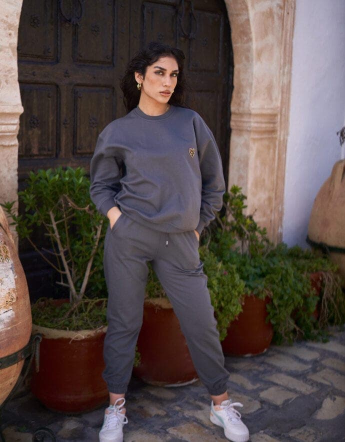 Adora Femme – Jogging LOVE Pantalon Jogger – Gris