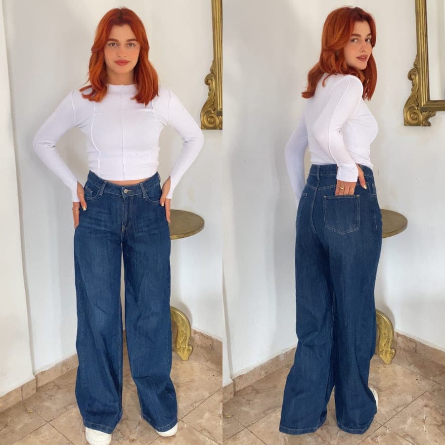 Jean baggy trendy – Bleu foncé