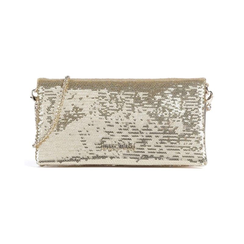 Just Cavalli – Pochette Soiree Rectangulaire Paillette Doree