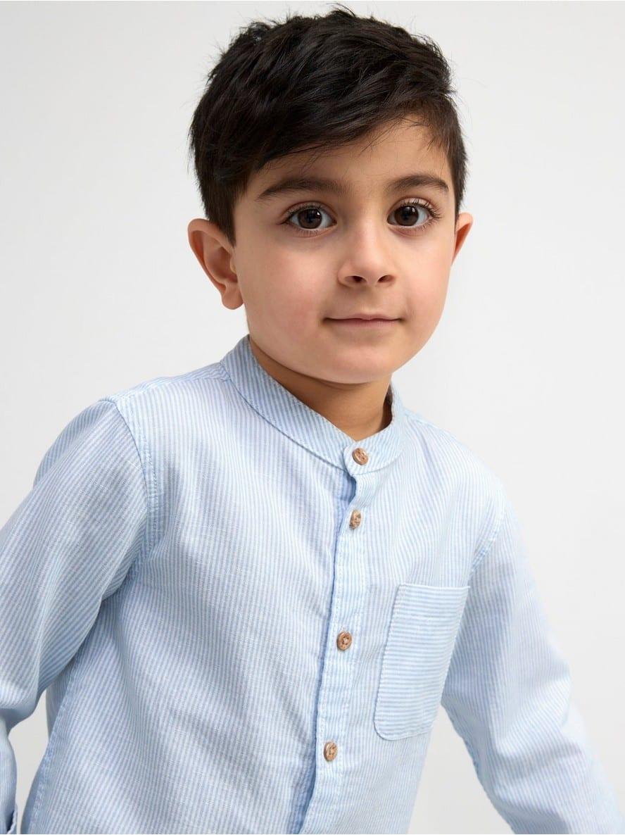 Lindex Enfant – Chemise à fines rayures – light blue natu DRSTVP