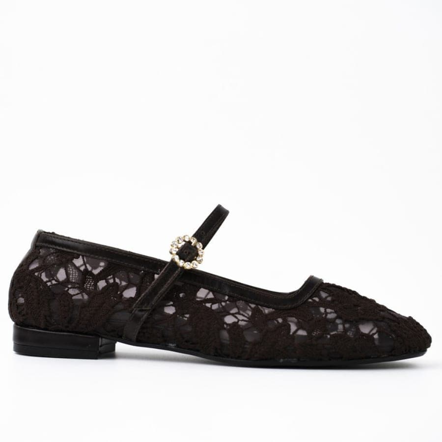 Mare Blu – Ballerine en dentelle – Noir