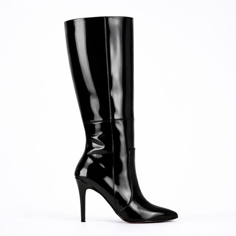 MareBlu – Bottes au design élégant pour femme en cuir – Verni Noir