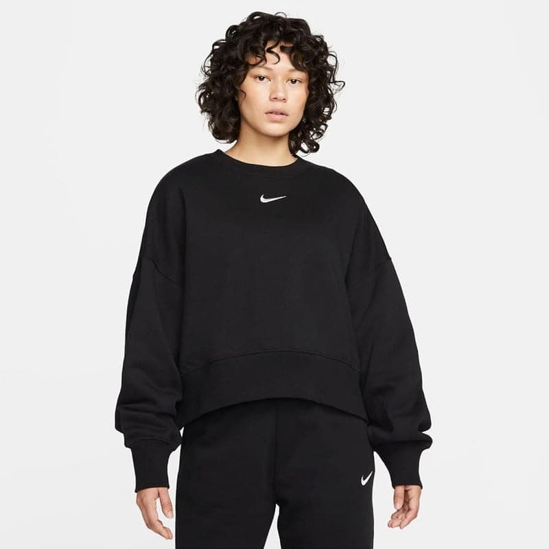 Nike Femme – Sweat-shirt Nike Sportswear Phoenix en polaire – Noir/Voile