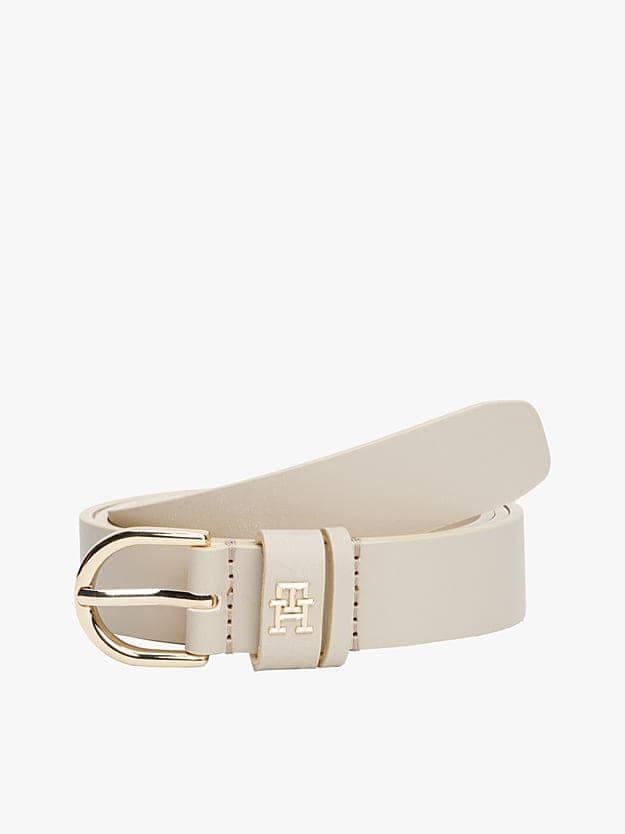 Tommy Jeans – Ceinture Essential en cuir emblématique – Beige