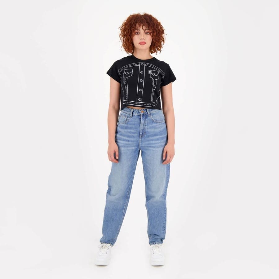 Wide leg jeans pour femme – WIDED – Ecru