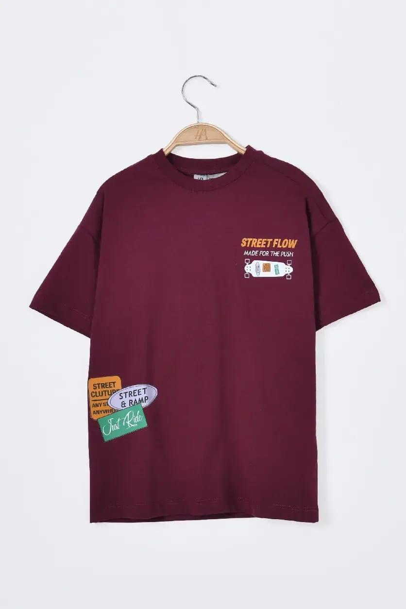 T-shirt Garçon – Bordeaux