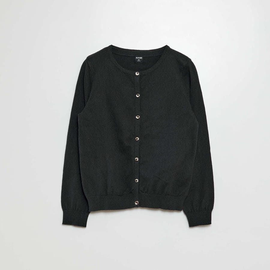 Gilet en maille unie NOIR
