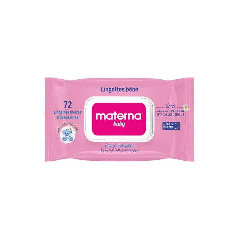 Lingettes bébé x72 Rose