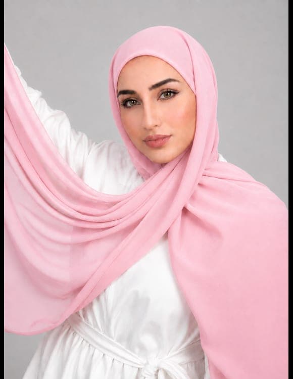 Foulard Chiffon – Rose Dragée