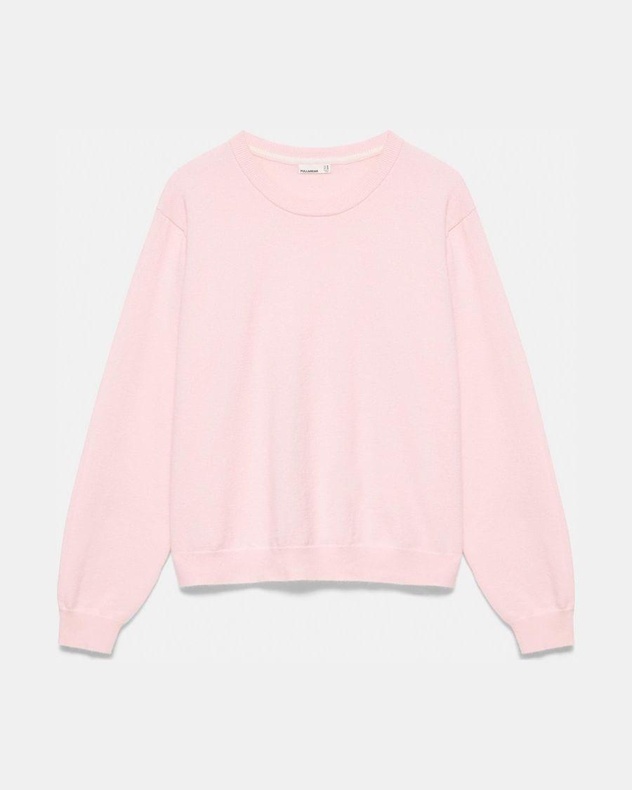 Pull basique en maille douce – Rose Pastel
