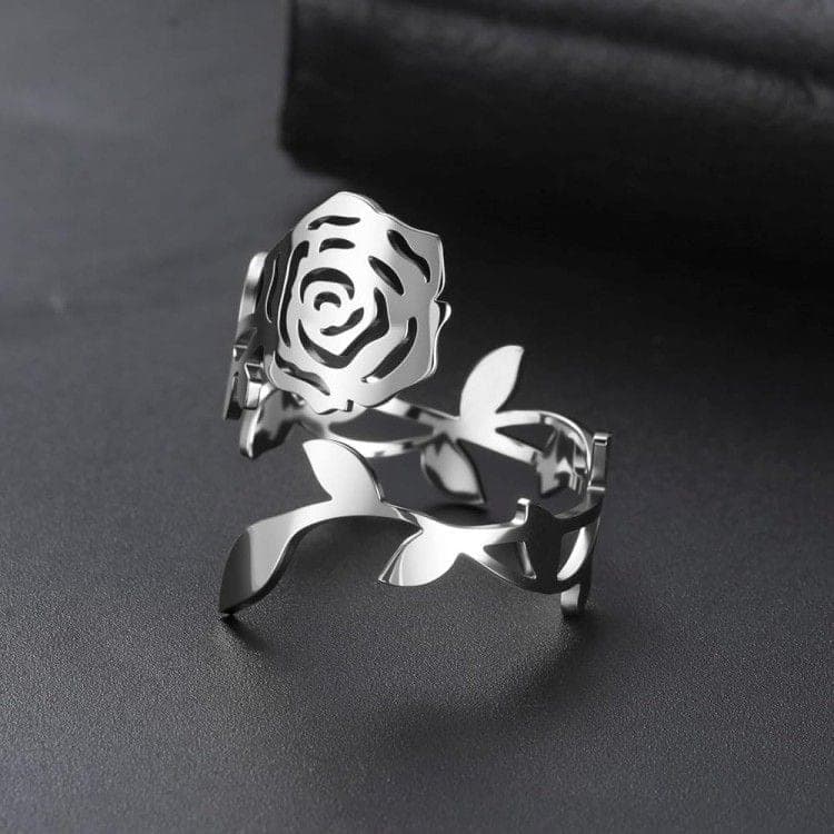 Bague Rose en Acier Inoxydable