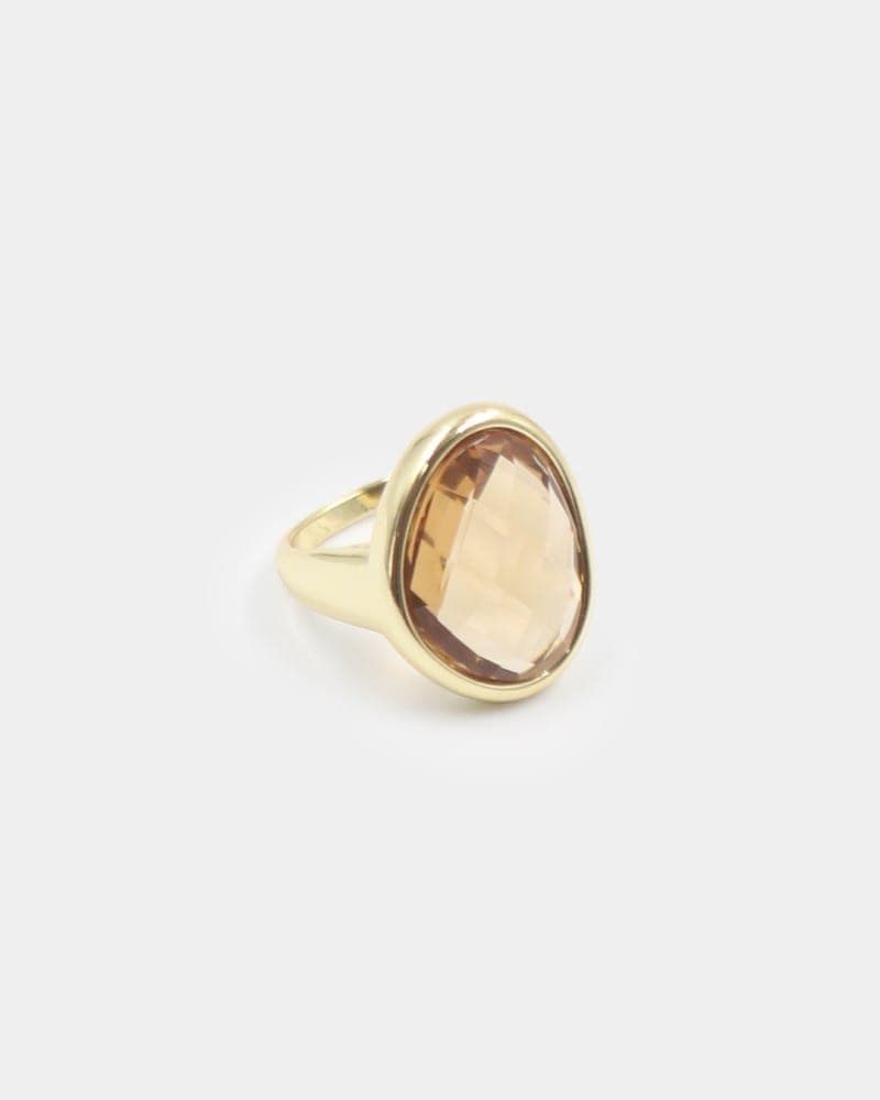 Bague en Plaqué Or avec Pierre