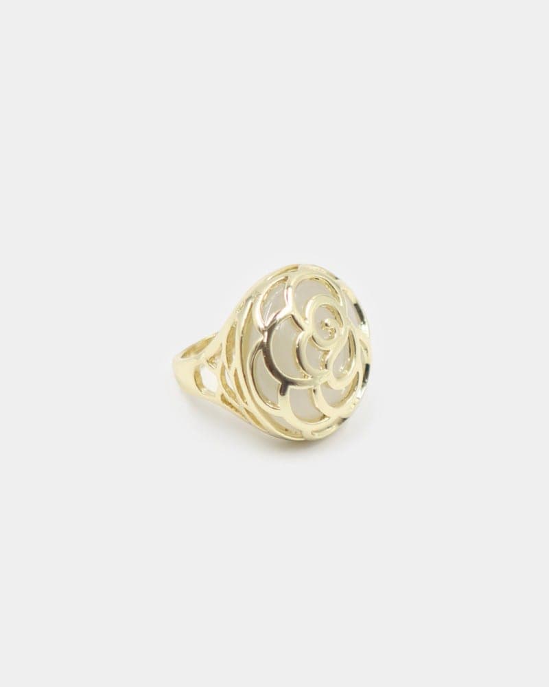 Bague Florale avec Nacre